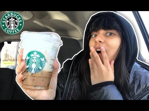 Trying The New Ariana Grande Starbucks Drink!!!(Iced Caramel Cloud Macchiato