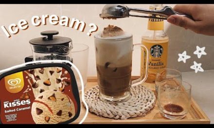 Iced Café Latte + Ice Cream 🍦| coffee series ☕