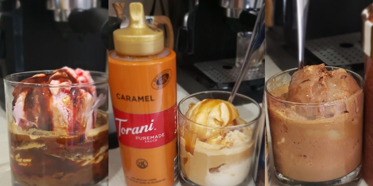 Home Café. Espresso Coffee and Ice Cream Recipes | Italian Affogato themed desserts