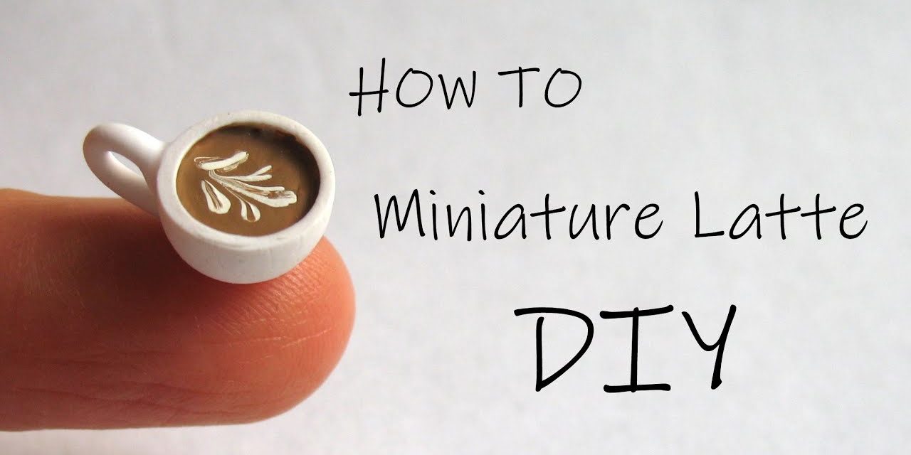 How to make – Miniature Cafe’ Latte – DIY tutorial from polymer clay
