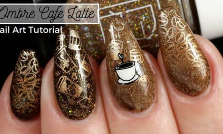 Ombre Cafe Latte Nail StampingTutorial