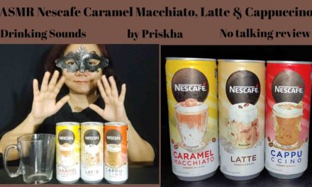 ASMR Drinking Coffee Nescafe Caramel Macchiato, Latte & Cappuccino.