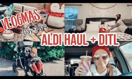 ALDI HAUL + TRYING THE NEW SUGARPLUM MACCHIATO | VLOGMAS DAYS 3&4! #vlogmas #aldi…