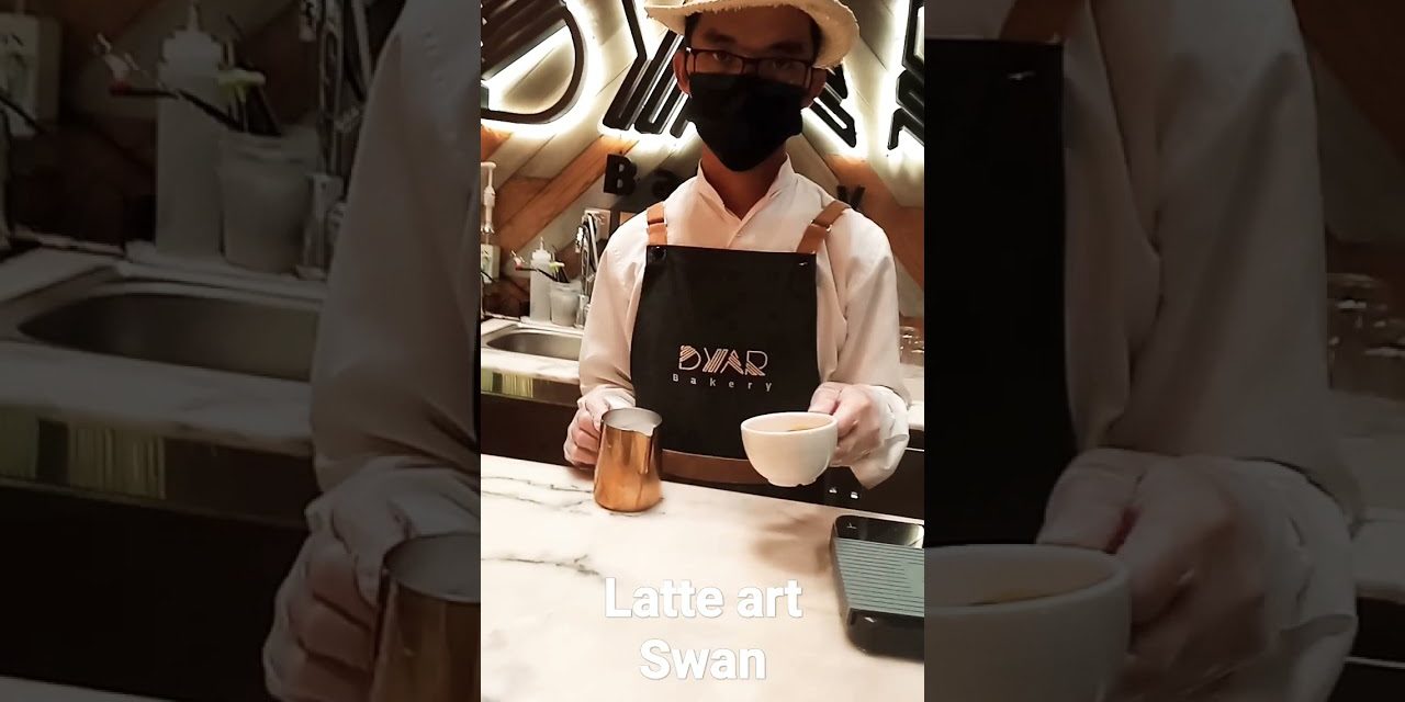 #cafe  latte art try swan