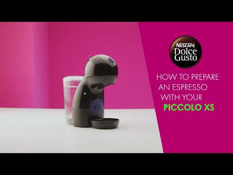 Prepare an Espresso with your NESCAFÉ® Dolce Gusto® Piccolo XS coffee machine by Krup…