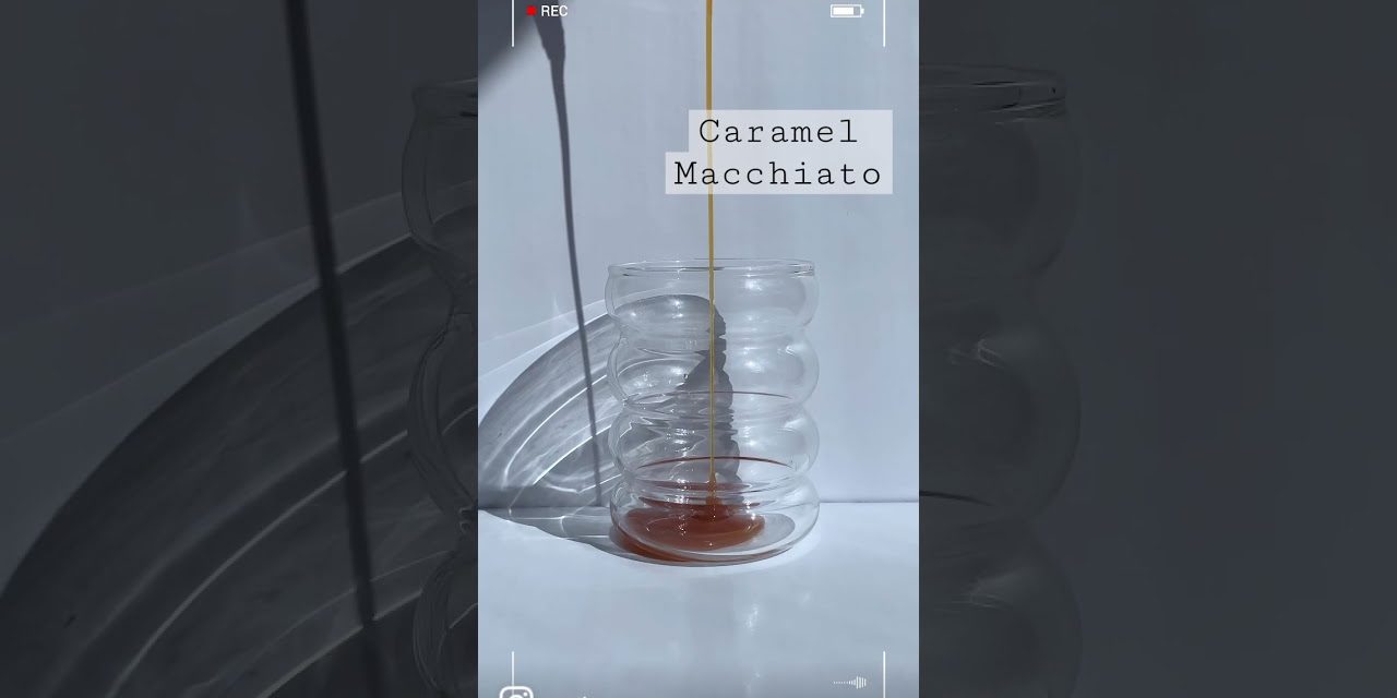 Caramel macchiato  #aestheticdrinks #homecafe #cafevlog #aestheticedit #coffee #car…