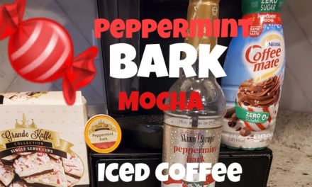 Peppermint Bark Mocha  Iced  Coffee  Recipe #icedcoffee #coffee #peppermintmocha
