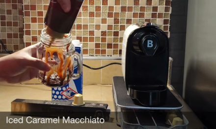 Iced Caramel Macchiato using B Coffee Co. Machine