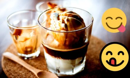how to make italian affogato ice cream with coffee for dessert.  It tastes delicious …
