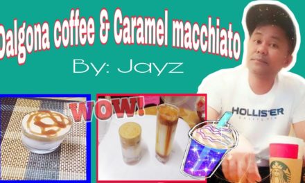 Dalgona coffee  and caramel macchiato
