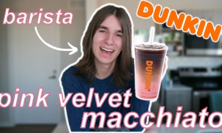 How To Make A Dunkin' Pink Velvet Macchiato At Home // by a barista
