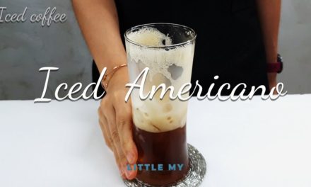 Iced americano made from instant coffee
