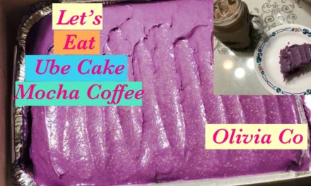 Ube Cake with Mocha Coffee/Olivia Co #oliviashomecafe