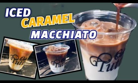 ASMR MUKBANG ICED CARAMEL MACCHIATO / TUTTI CAFE / PERFECT DRINKS FOR SUMMER