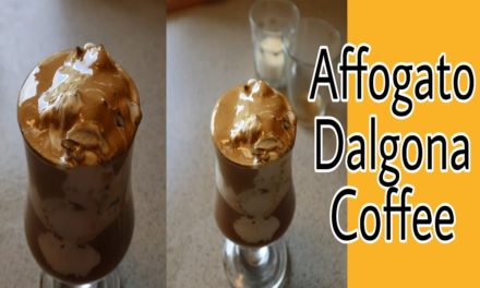 Affogato vanilla ice cream with Dalgona coffee recipe,easy and delicious recipe