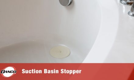 5 inch Flat Suction Stopper in White