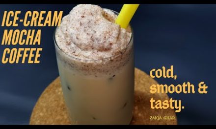 How to make Ice cream mocha coffee | Mocha cold Coffee | ZAIQA GHAR