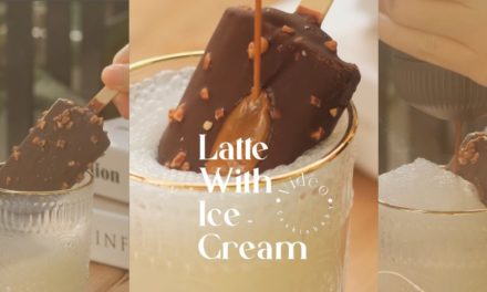 😋Cafe Latte with Choco ice cream at home/ #cafe #shorts #homecafe #홈카페 #홈카페놀이