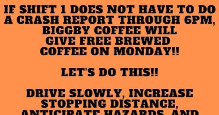 “No Crash Coffee” campaign back in Marshfield Friday | News