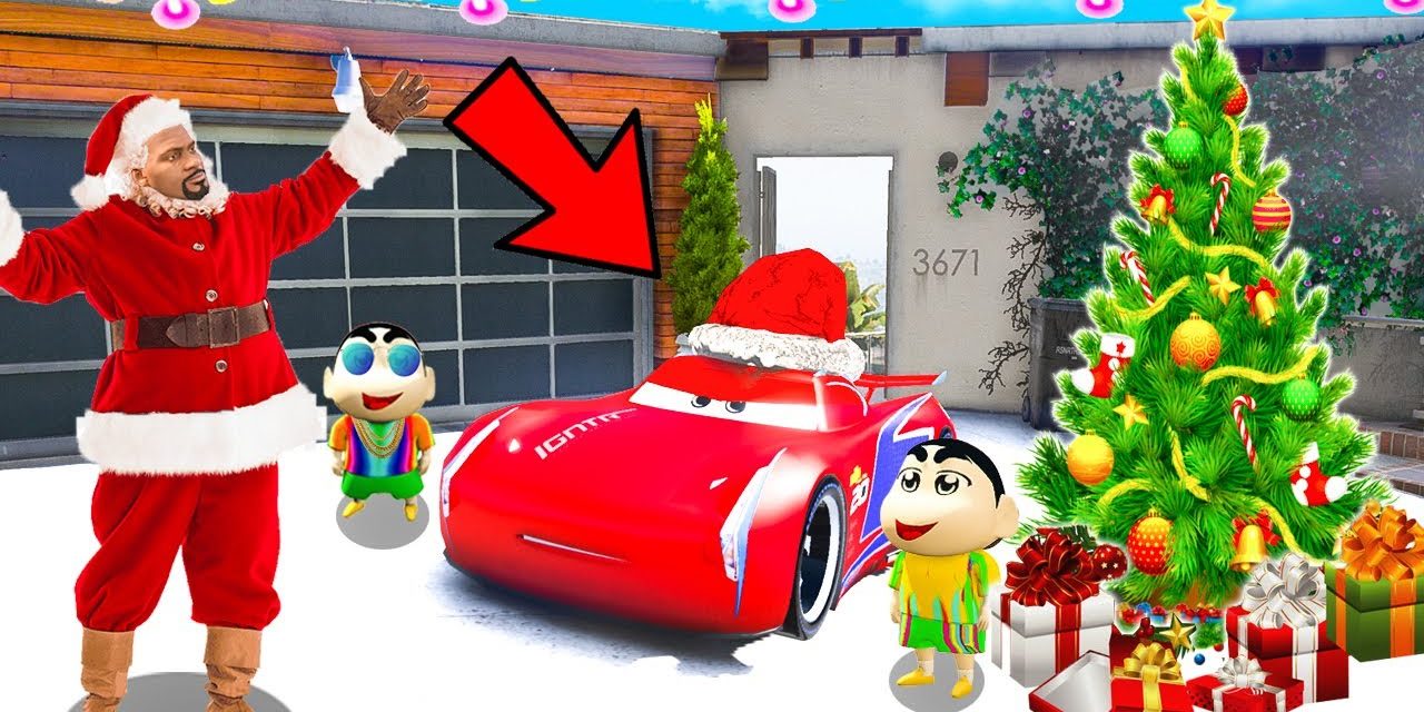 GTA 5 : SHINCHAN & PINCHAN CELEBRATE CHRISTMAS with FRANKLIN And Find GIFTS IN GT…