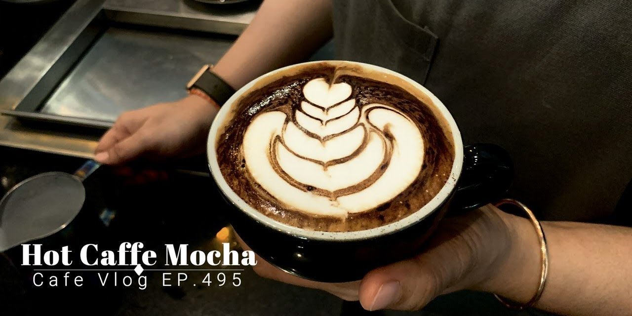 Cafe Vlog EP.495 | Hot Caffe Mocha | Small cup | Tulip latte art | Barista vlog | Caf…
