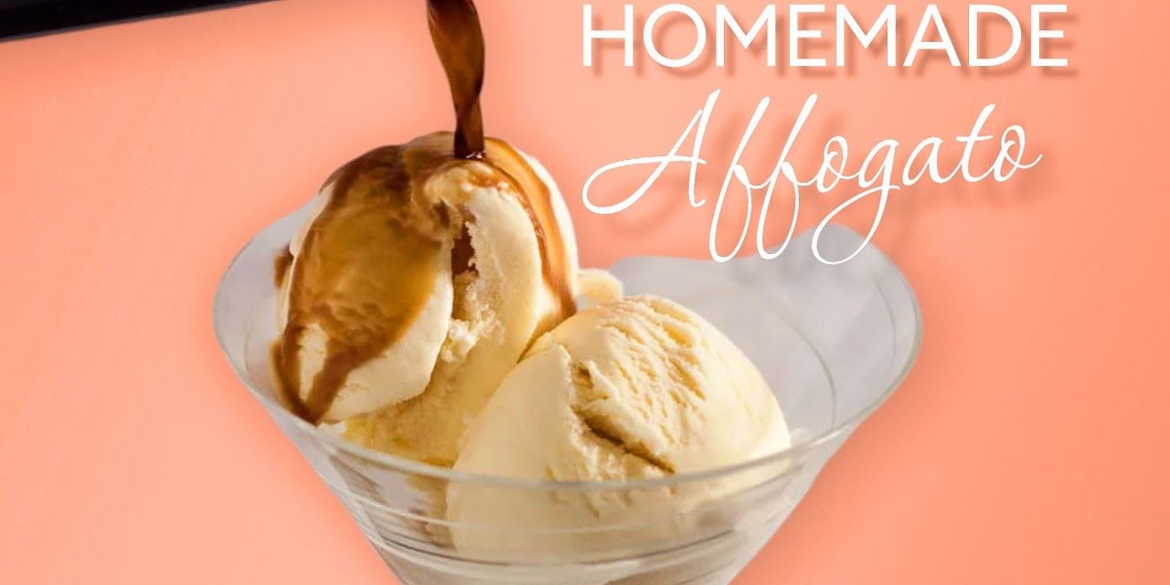 HAVE YOU TRIED MAKING THIS VANILLA ICE CREAM + COFFEE (AKA AFFOGATO) AT HOME? IT'…