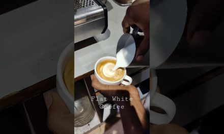 Flat White Coffee Latte Art #shorts #ytshorts #youtubeshorts