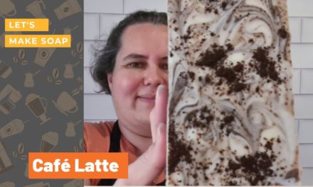 Cafe Latte Cold Process Soap with Cow's milk powder and ground coffee