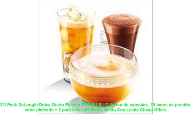 Pack DeLonghi Dolce Gusto Piccolo EDG201.S – Cafetera de cápsulas¸ 15 bares de pre…