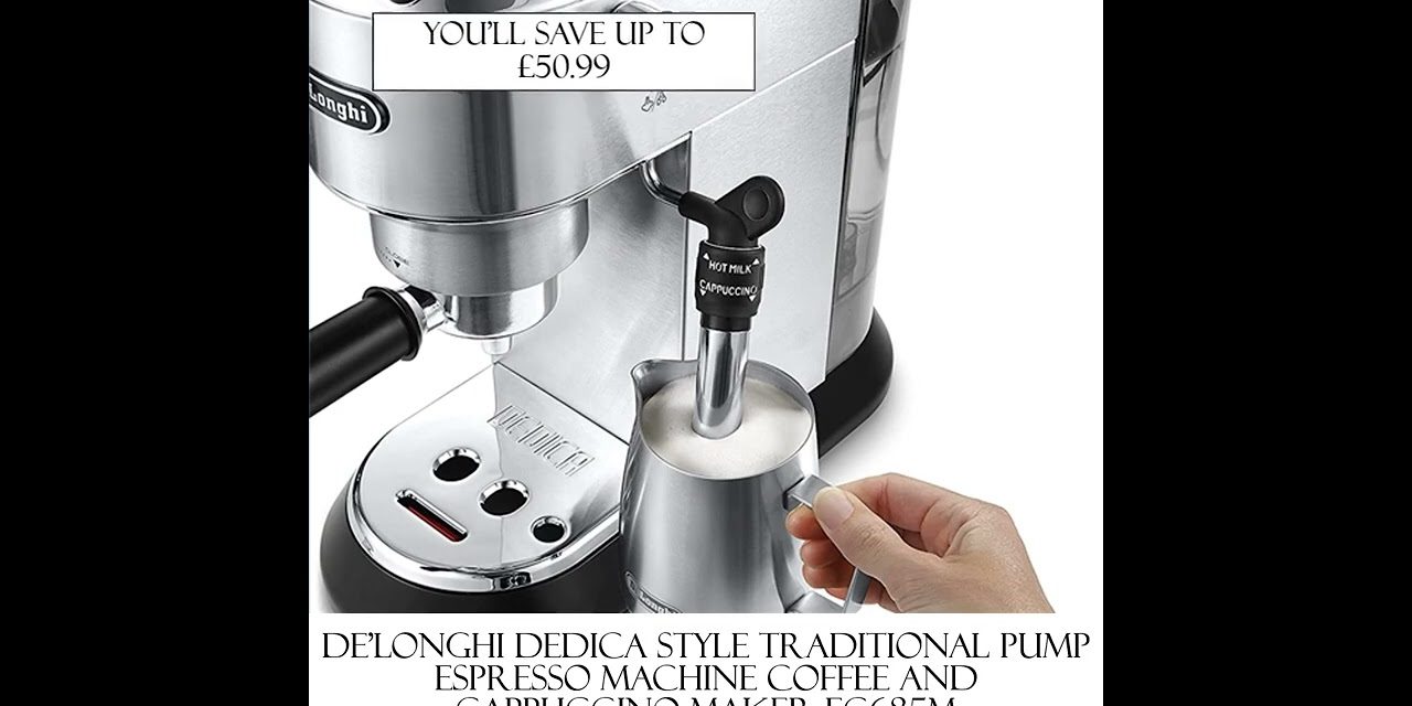 de'longhi dedica style traditional pump espresso machine coffee and cappuccino ma…