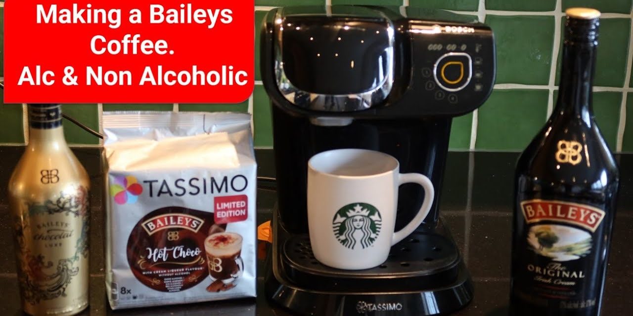 Making a Baileys Coffee with Bosch Tassimo. Alchoic & non-alcohic