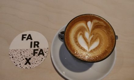 Strong caffe latte AUD4.50 – Fairfax Coffee Project, Southland – top