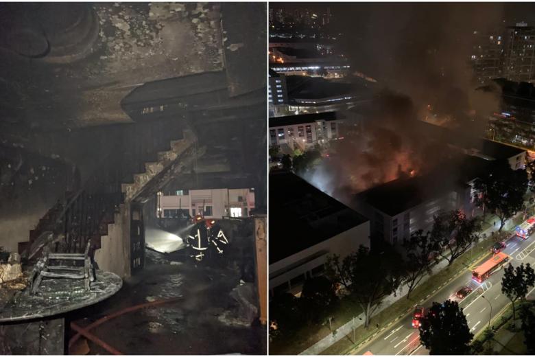 Man rescued as fire rages in Tampines flat; Bedok coffee shop goes up in flames