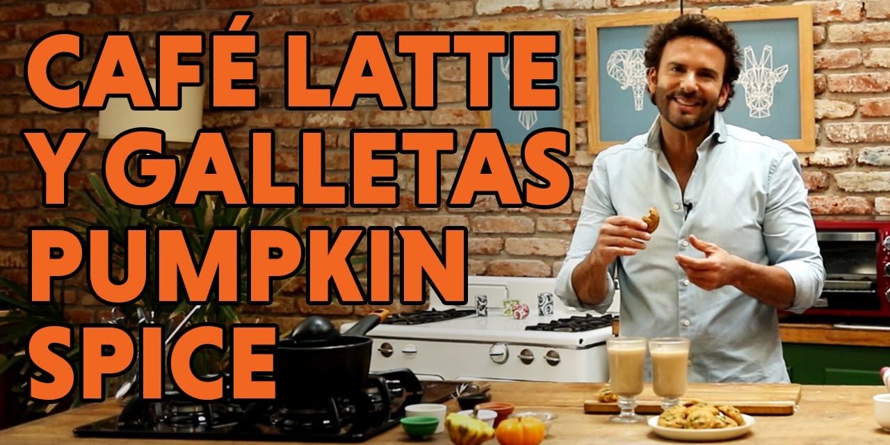 Café latte y galletas pumpkin spice