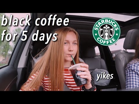 i drank black coffee for a week…