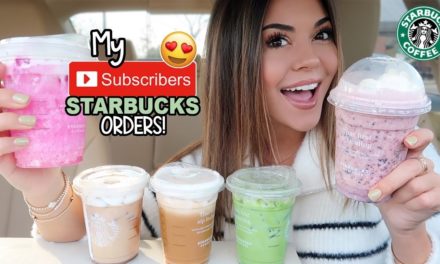 Trying MY SUBSCRIBERS Starbucks Drinks! | Steph Pappas