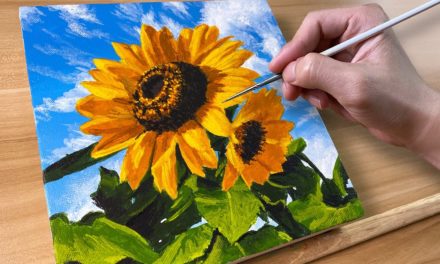 How to Paint Sunflower / Acrylic Painting / Correa Art