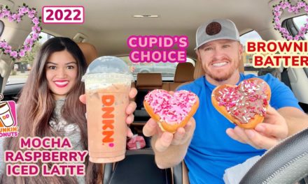 Dunkin Brownie Batter and Cupid's Choice Valentine's Donuts + Mocha Raspberry…
