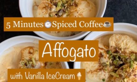5 minutes Spiced Coffee ”Affogato”with Vanilla Ice Cream