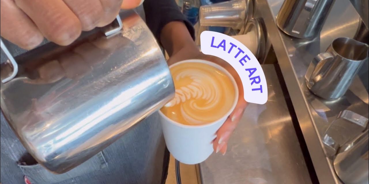 real baristas make latte art | cafe vlog