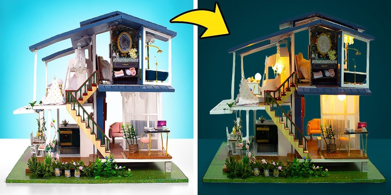 Fantastica Miniatura Della Casa Con Giardino Di Monet