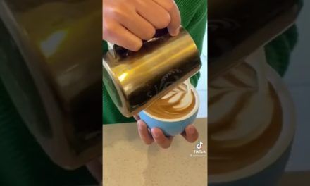Trying latte art in Cafe ,😁 #short