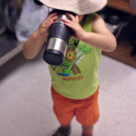 “Coffee” drinking toddler