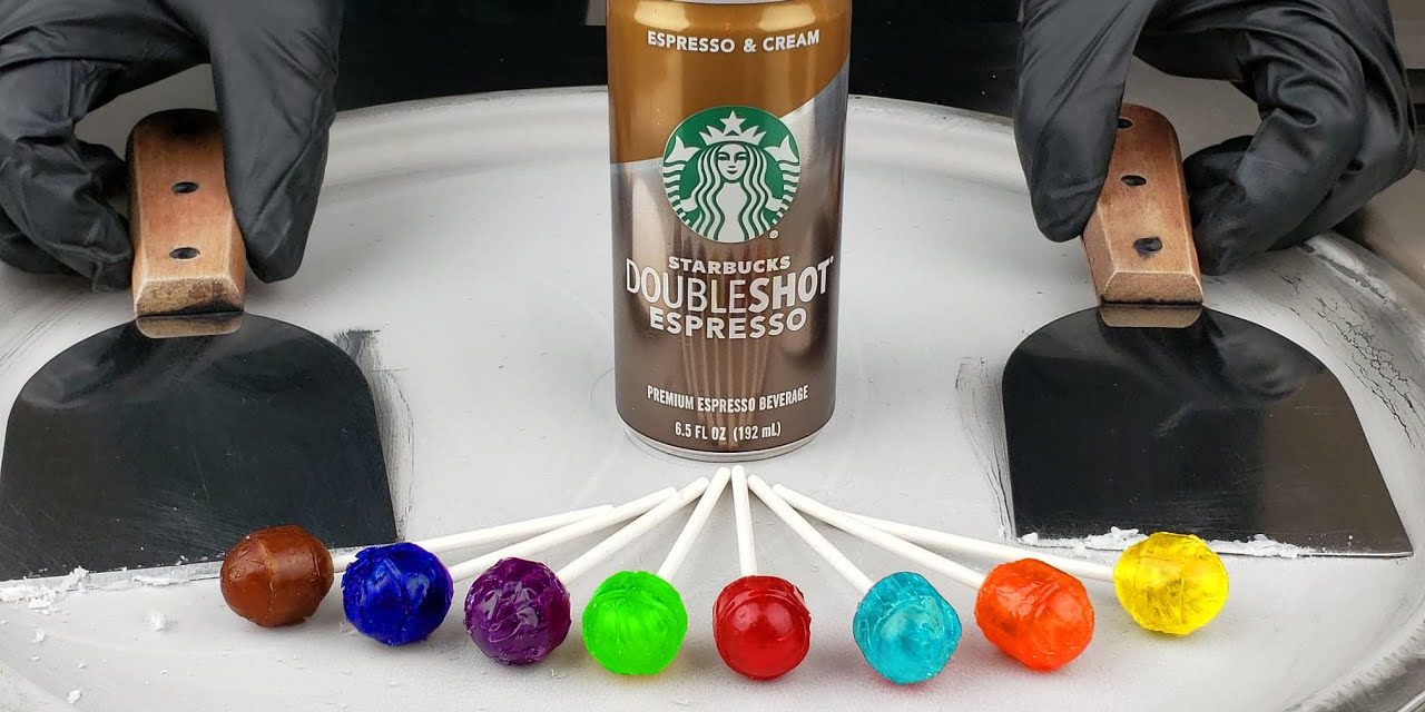 Starbucks Double Espresso Ice Cream Rolls with Tootsie Rolls Lollipops Satisfying Agg…